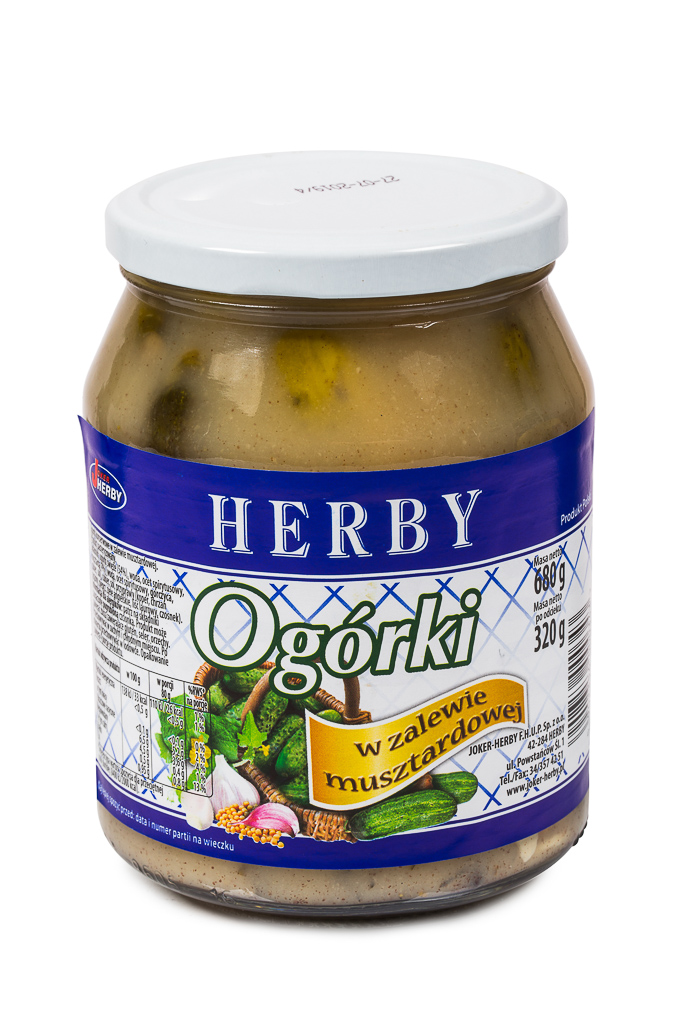 Ogórki w zalewie musztardowej 680 g